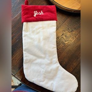 Pottery Barn Velvet Stocking Monogrammed